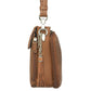 Leather Clutch Concealed Carry Purse Debossed USA Cowhide - Tan