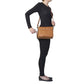 Leather Clutch Concealed Carry Purse Debossed USA Cowhide - Tan