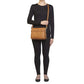 Leather Clutch Concealed Carry Purse Debossed USA Cowhide - Tan