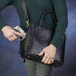 Leather Town Tote Concealed Carry Purse USA Cowhide - Black