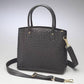 Leather Town Tote Concealed Carry Purse USA Cowhide - Black