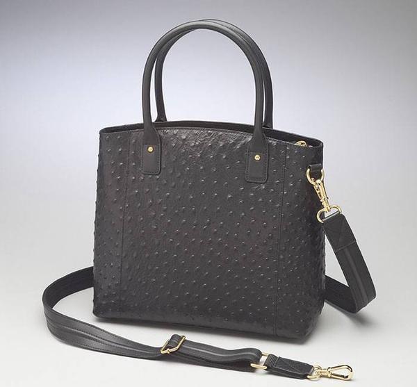 Leather Town Tote Concealed Carry Purse USA Cowhide - Black
