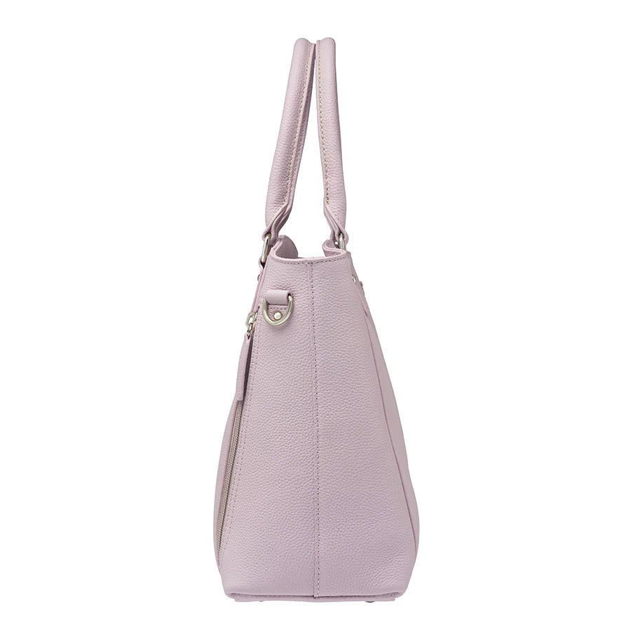 Town Tote Concealed Carry Purse Cowhide Lavender