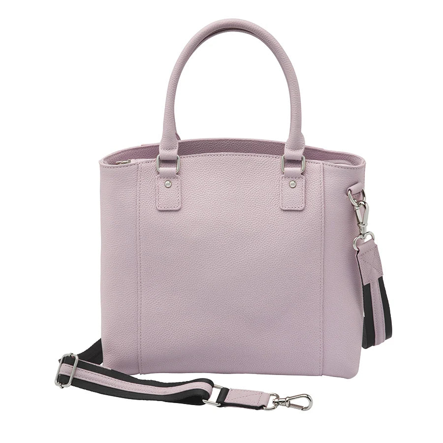 Town Tote Concealed Carry Purse Cowhide Lavender