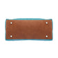Town Tote Concealed Carry Purse Tooled Cowhide - Turquoise