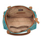 Town Tote Concealed Carry Purse Tooled Cowhide - Turquoise