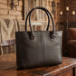 Traditional Open Top Tote Concealed Carry Purse Cowhide - Black
