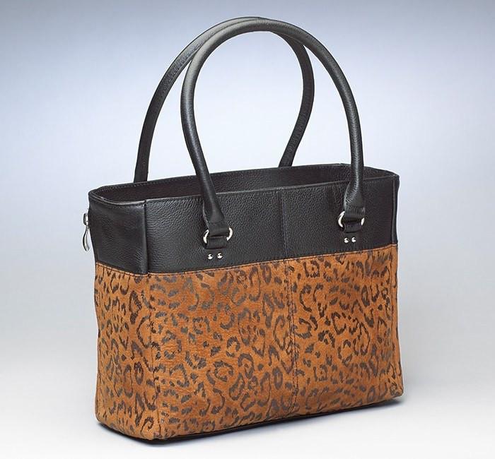 Traditional Open Top Tote Concealed Carry Purse Suede - Tan