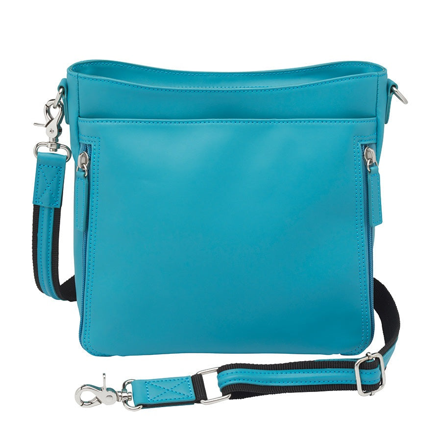 Slim Crossbody Concealed Carry Purse Lambskin - Turquiuse Blue