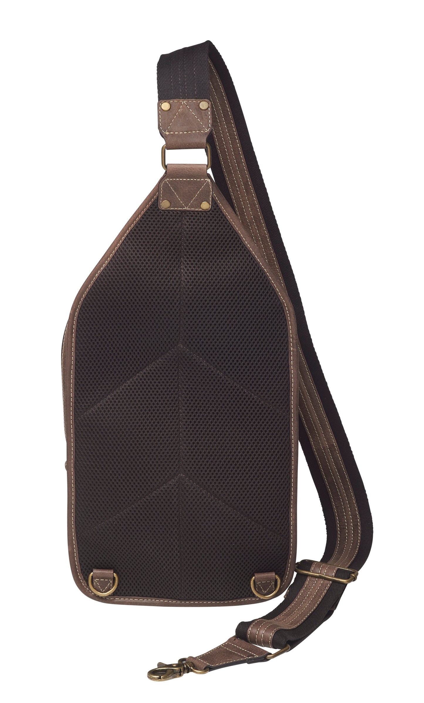 Sling Backpack Concealed Carry Bag Distressed Buffalo - Brown
