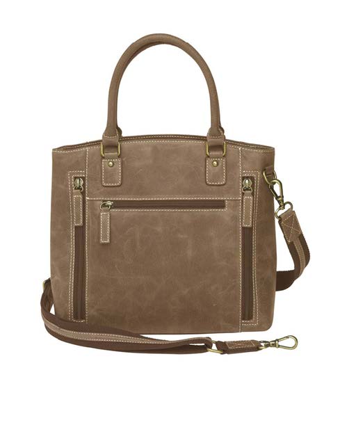 Town Tote Concealed Carry Purse Distressed Buffalo - Brown