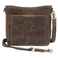 Slim Crossbody Concealed Carry Purse Distressed Buffalo - Brown