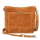 Slim Crossbody Concealed Carry Purse Distressed Buffalo Caramel