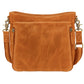 Slim Crossbody Concealed Carry Purse Distressed Buffalo Caramel