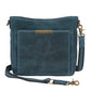 Slim Crossbody Concealed Carry Purse Distressed Buffalo - Blue