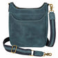 Crossbody Slim Satchel, Distressed Buffalo - Blue