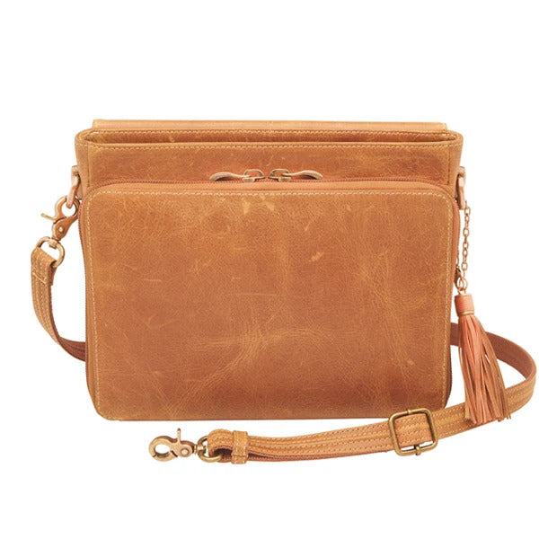 Clutch Concealed Carry Purse Distressed Buffalo - Carmel