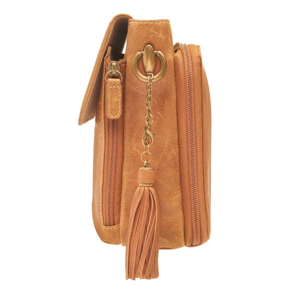 Clutch Concealed Carry Purse Distressed Buffalo - Carmel