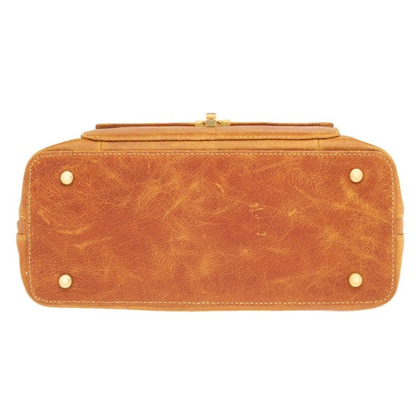 Avenue Large Satchel Concealed Carry Bag - Caramel