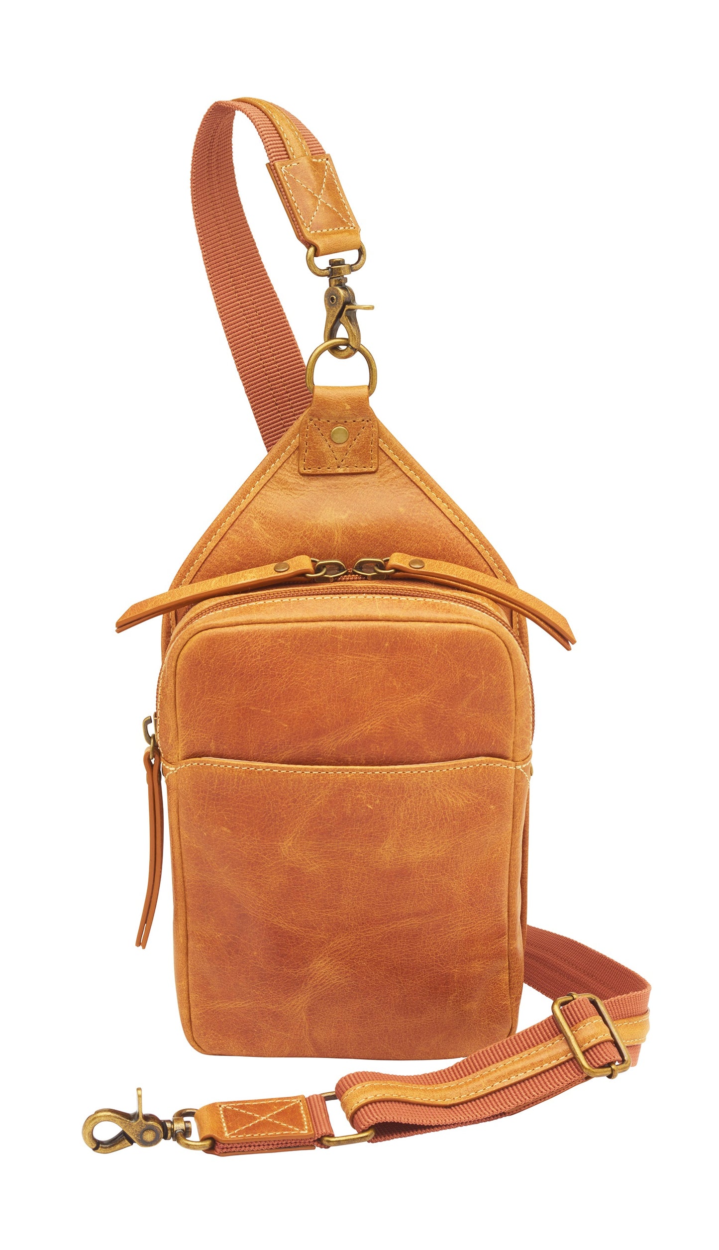 Compact Concealed Carry Sling Crossbody USA Buffalo Leather