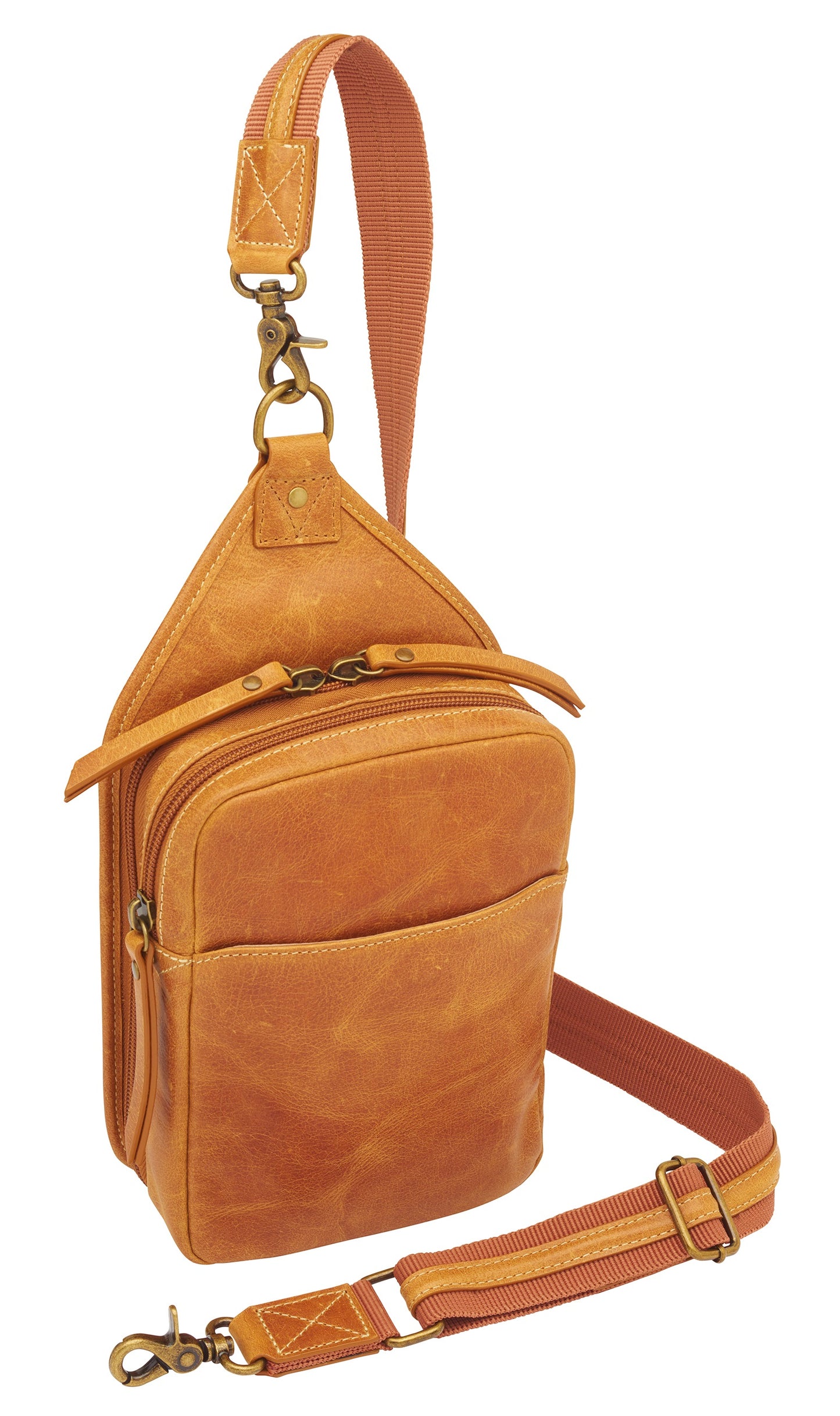 Compact Concealed Carry Sling Crossbody USA Buffalo Leather