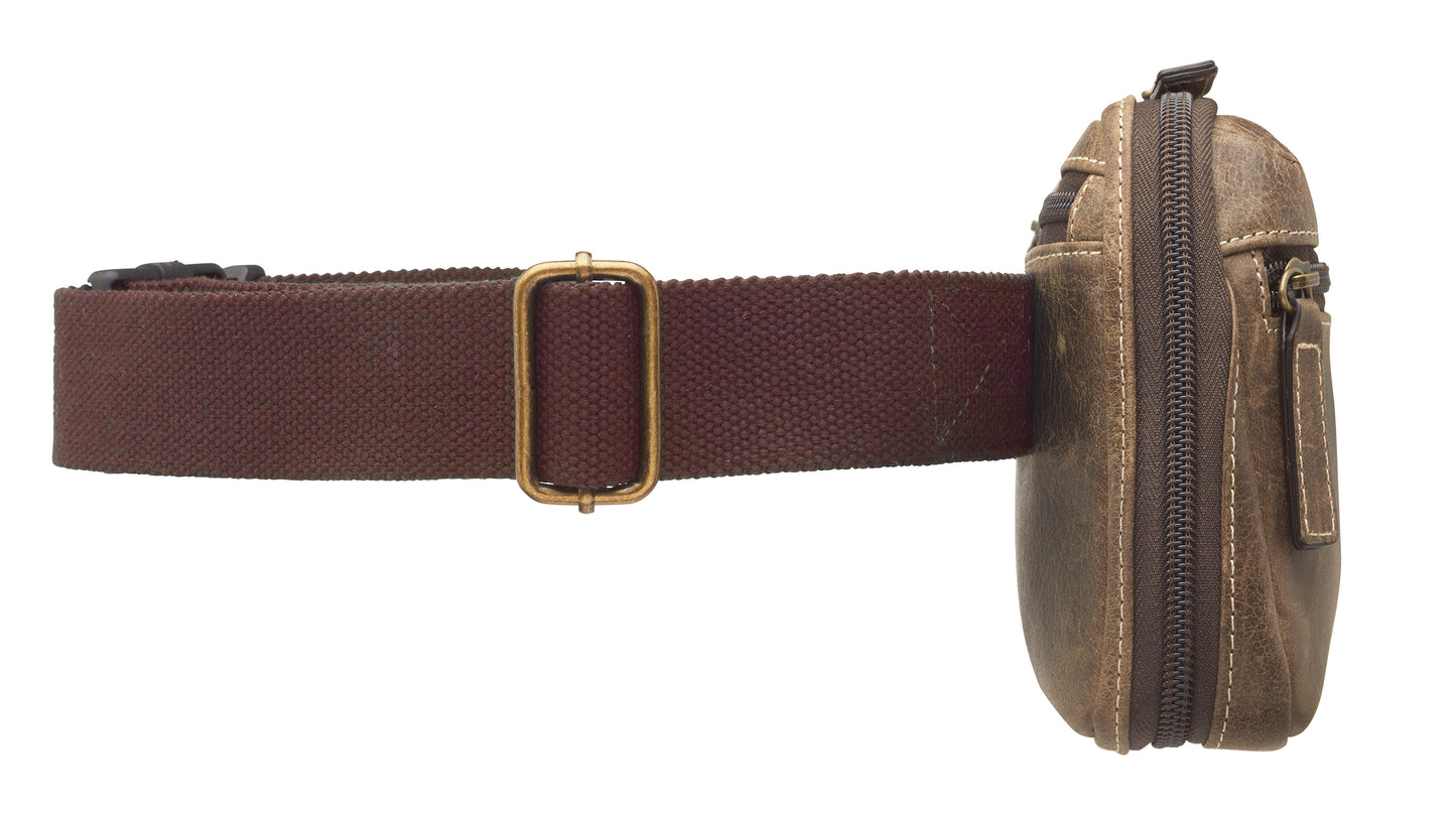 Waist Sling Pack Concealed Carry Distressed Buffalo - Brown