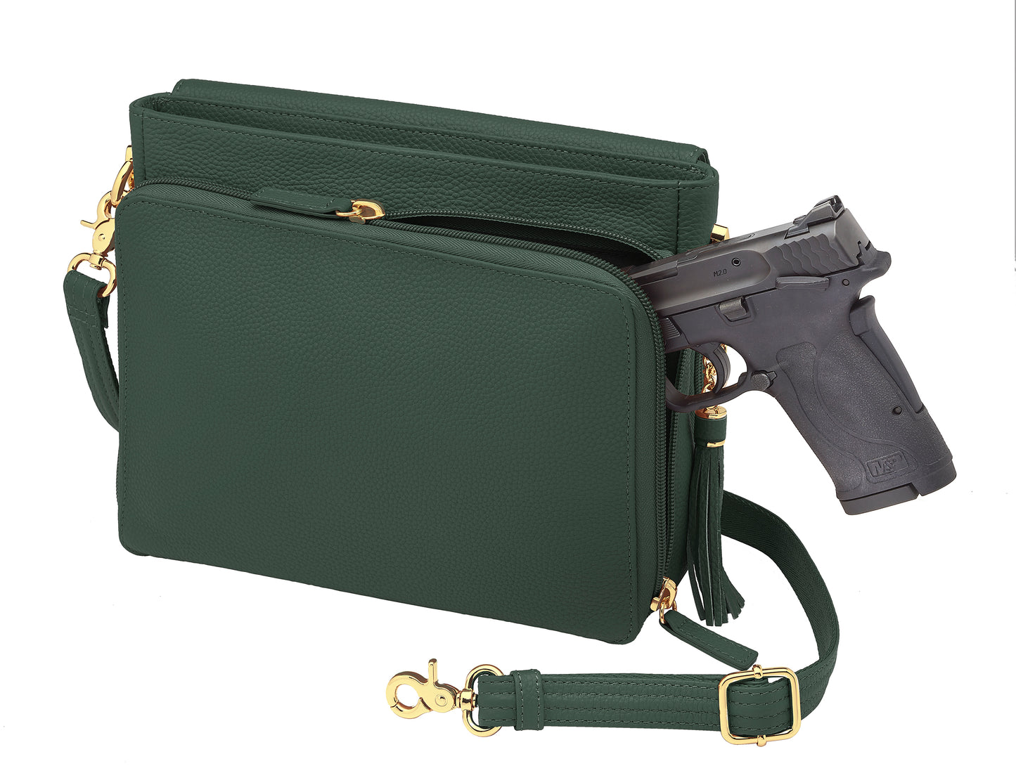 Clutch Concealed Carry Purse Debossed - Forest