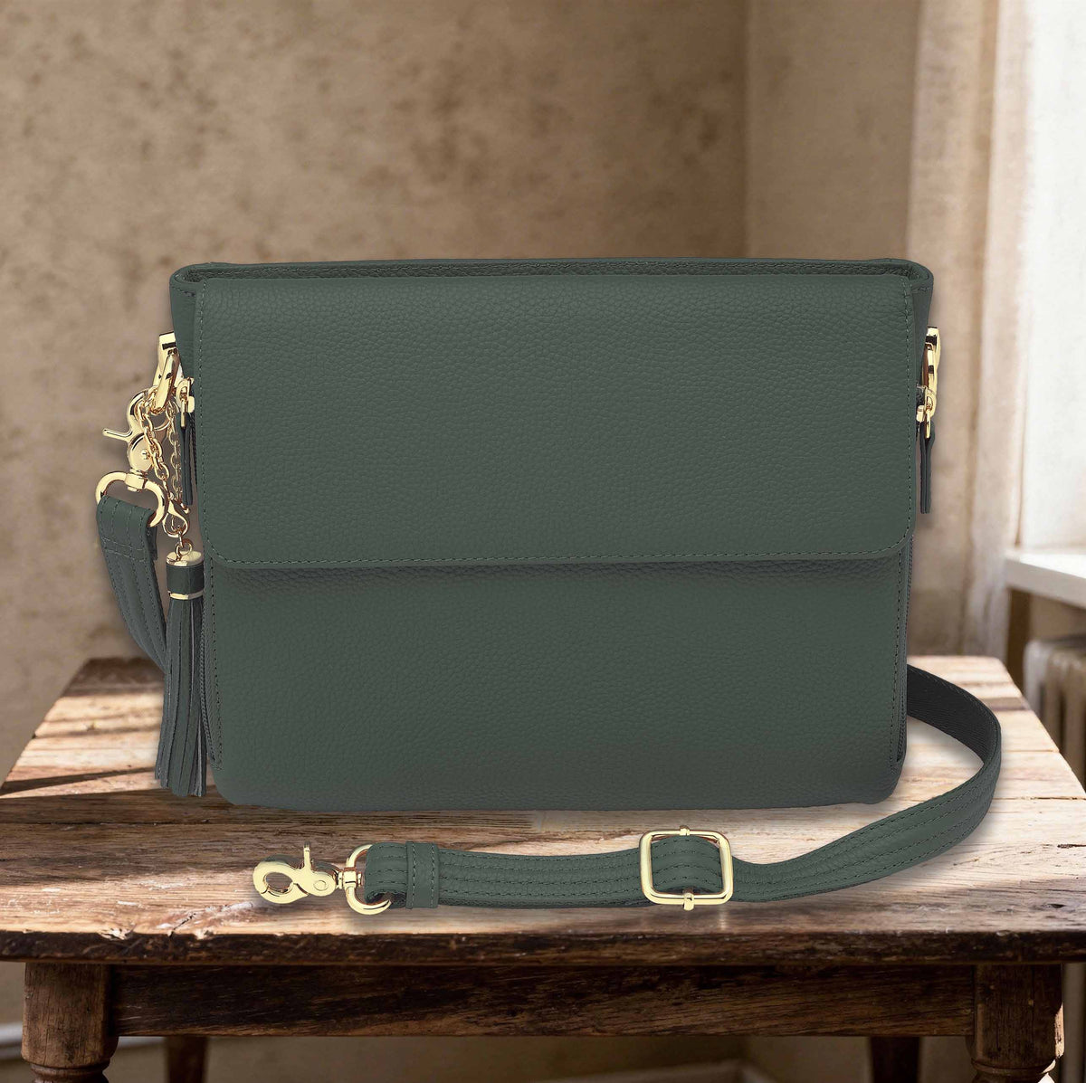 Clutch Concealed Carry Purse Debossed - Forest