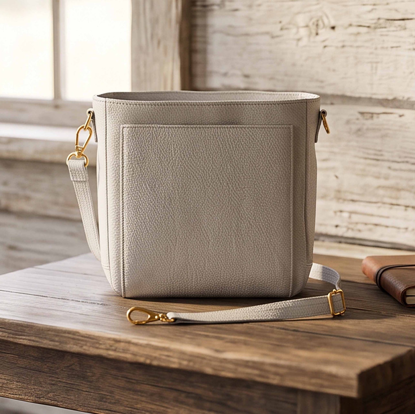 BOHO Mini Crossbody Concealed Carry Purse USA Cowhide - Bone
