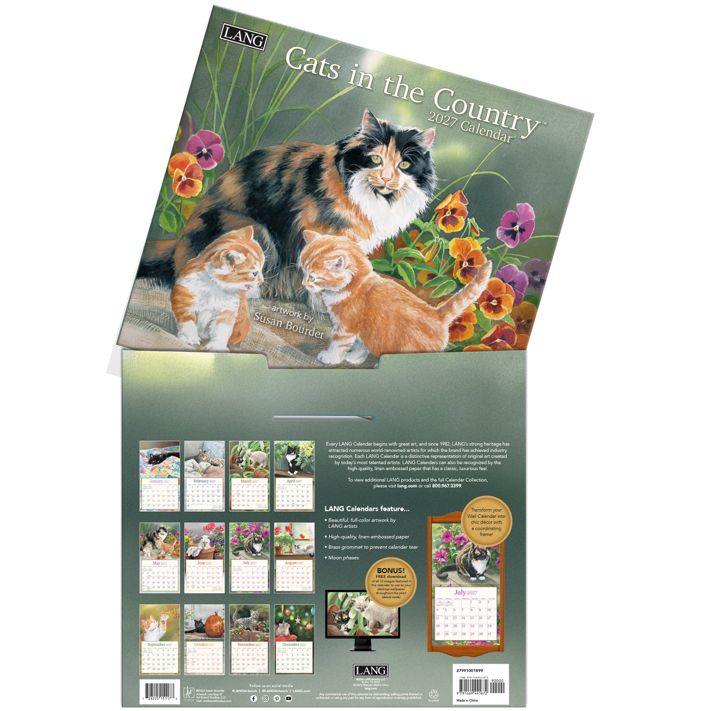 Cats in the Country - 2027 Wall Calendar