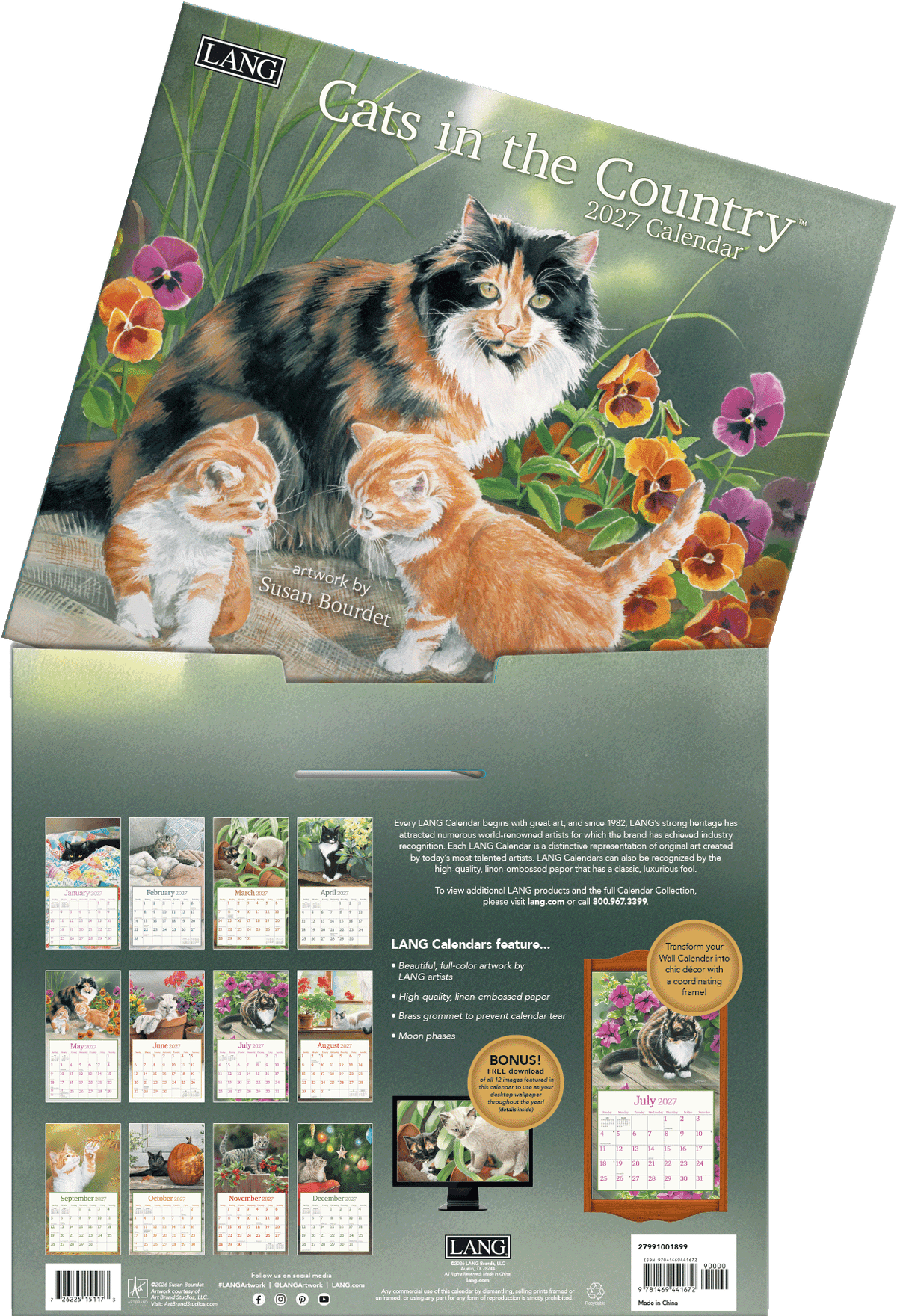 Cats in the Country - 2027 Wall Calendar