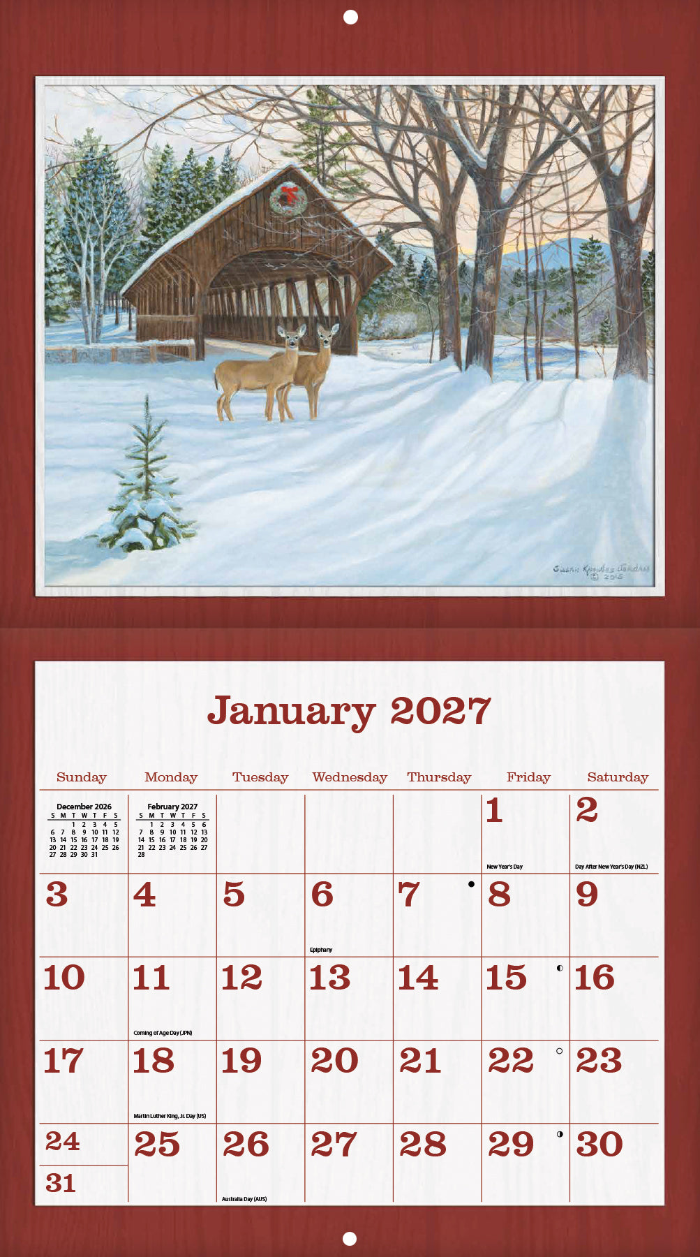 Covered Bridge - 2027 Wall Calendar