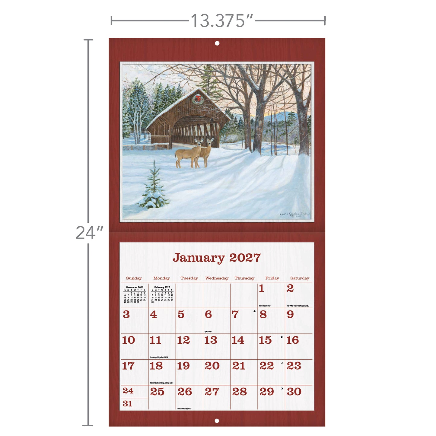 Covered Bridge - 2027 Wall Calendar