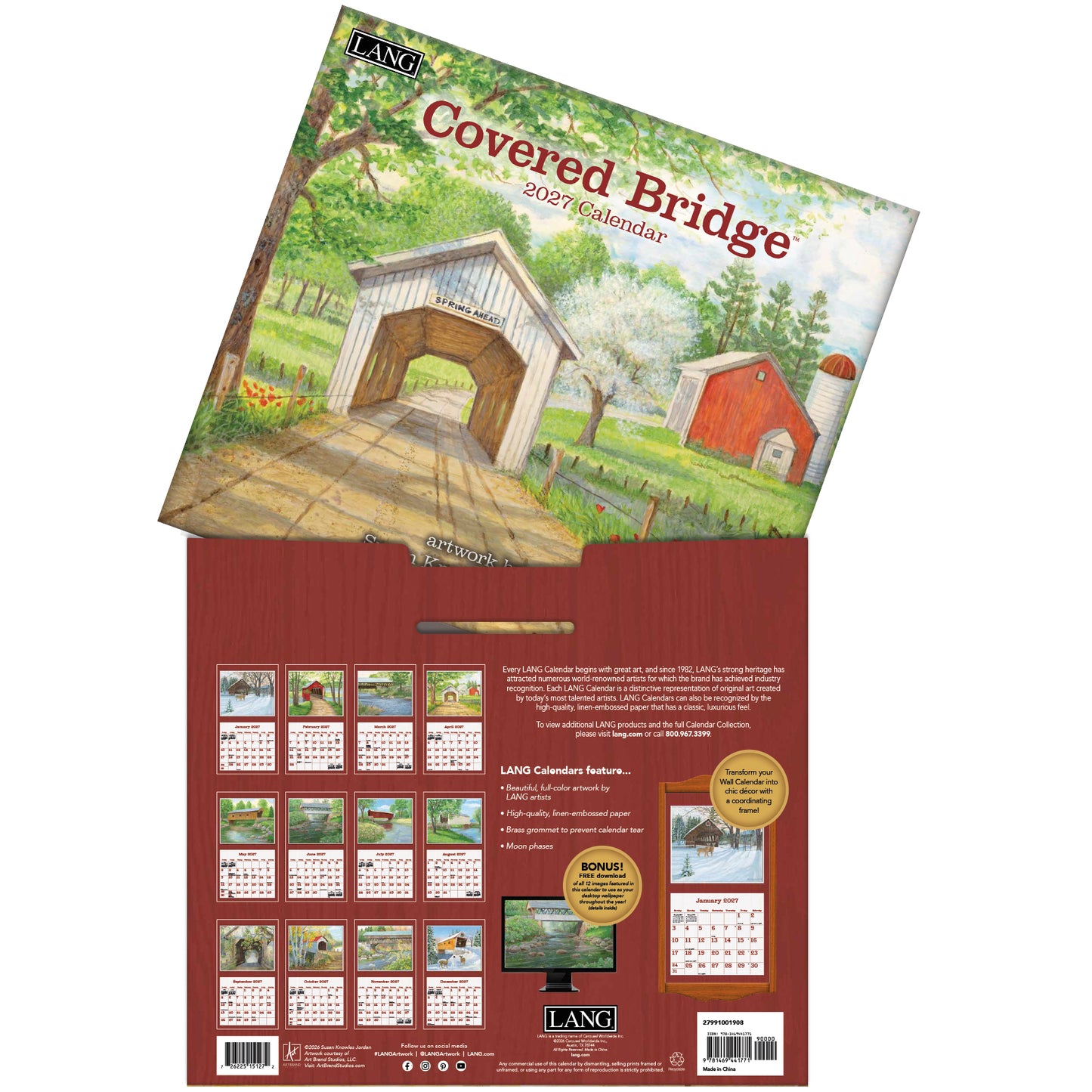 Covered Bridge - 2027 Wall Calendar