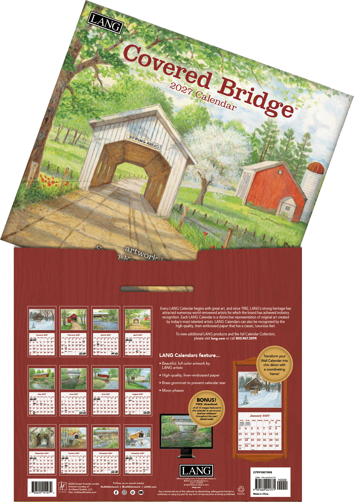 Covered Bridge - 2027 Wall Calendar