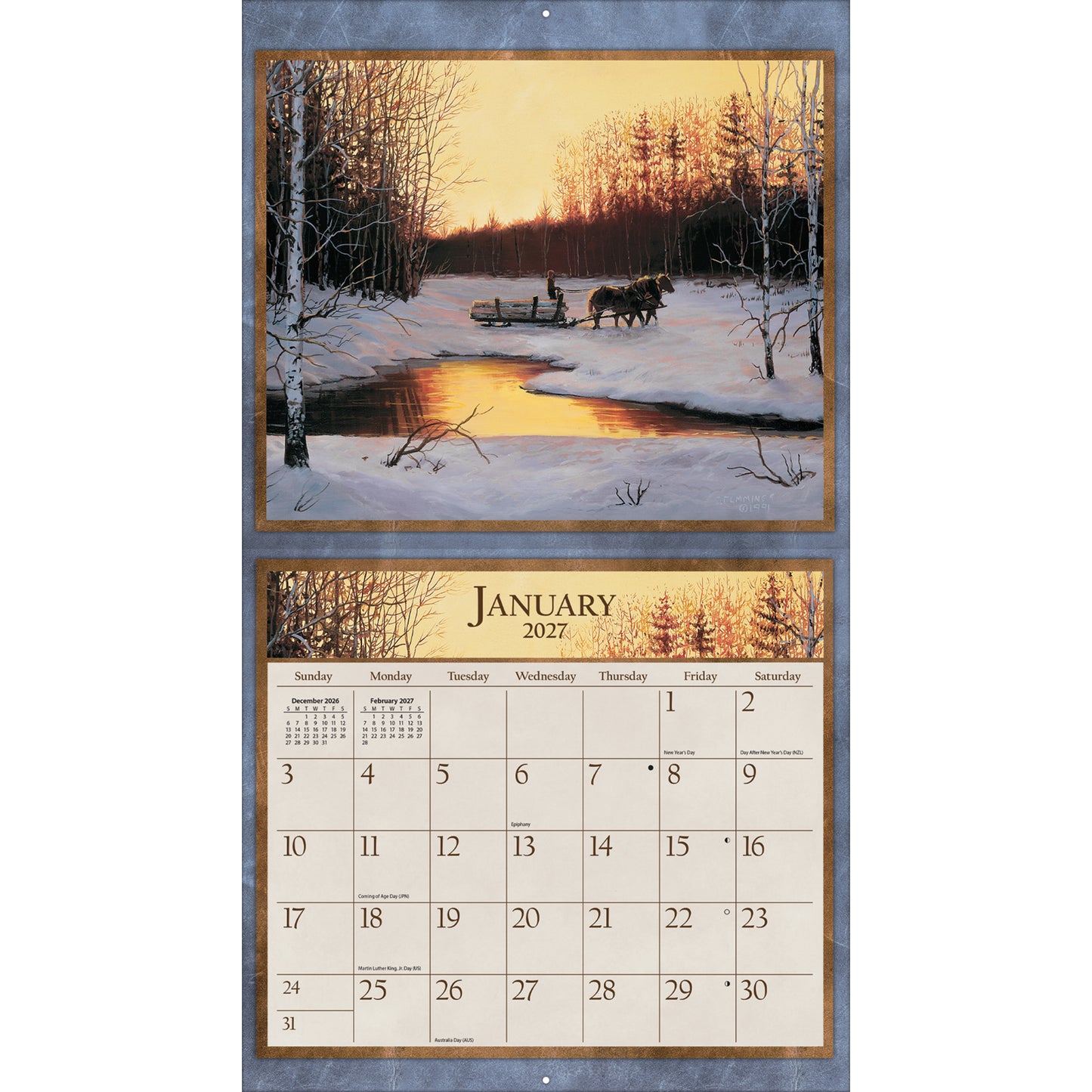 Horses in the Mist - 2027 Wall Calendar