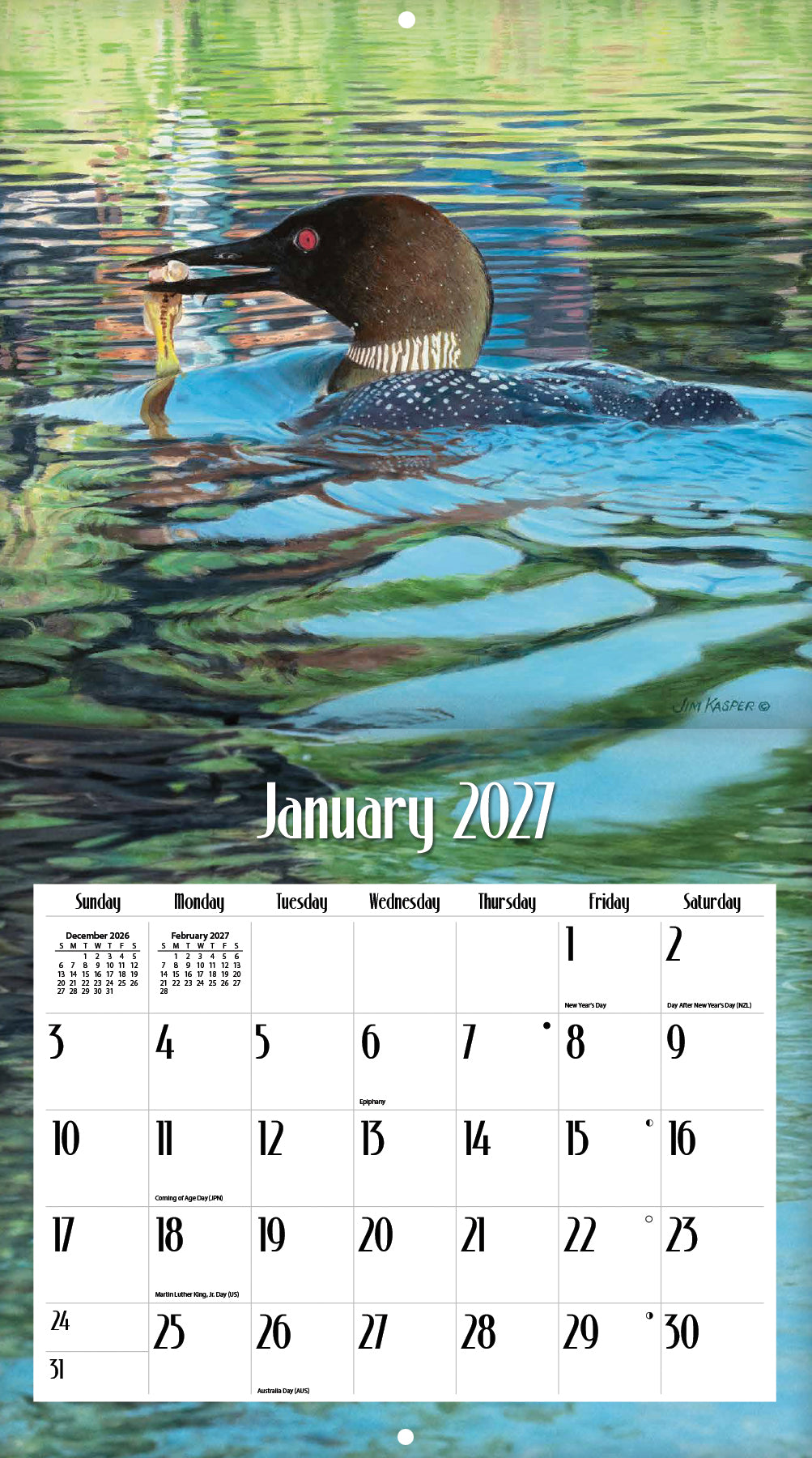 Loons in the Lake - 2027 Wall Calendar