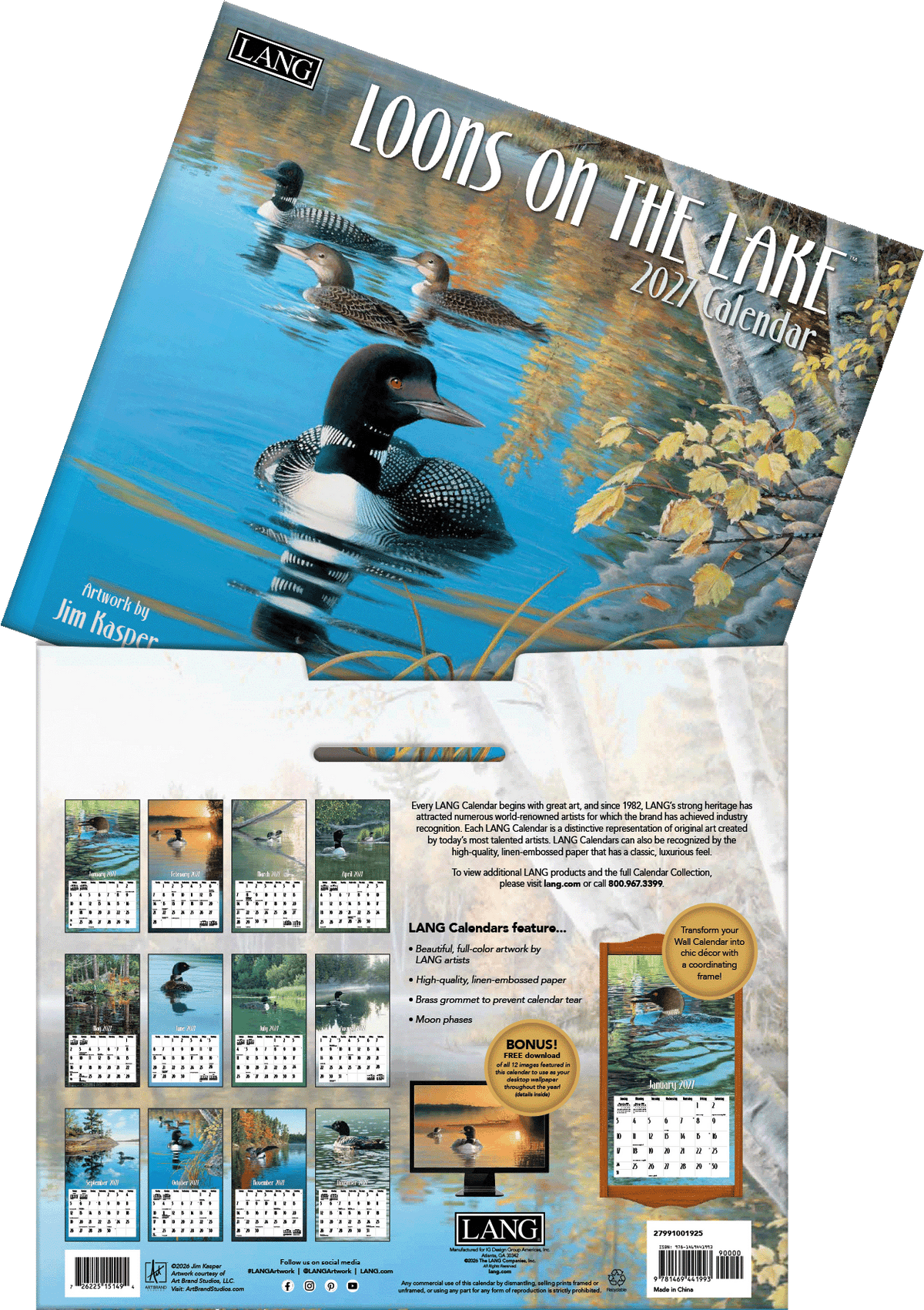Loons in the Lake - 2027 Wall Calendar