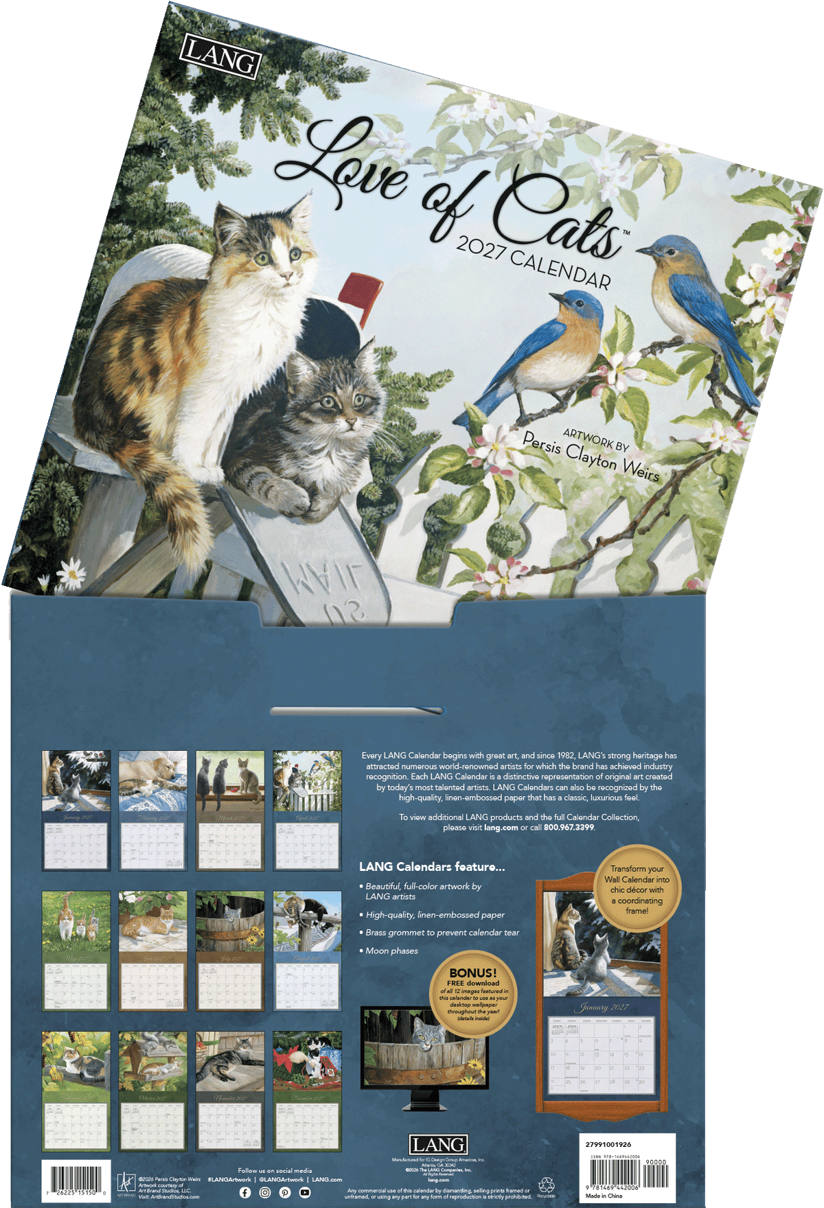 Love of Cats - 2027 Wall Calendar