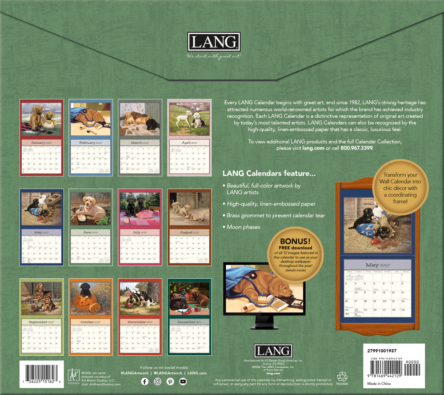 Puppy - 2027 Wall Calendar