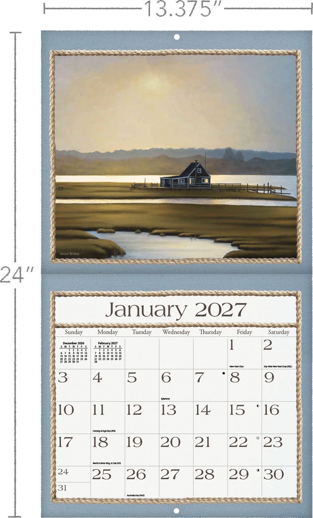 Seaside - 2027 Wall Calendar