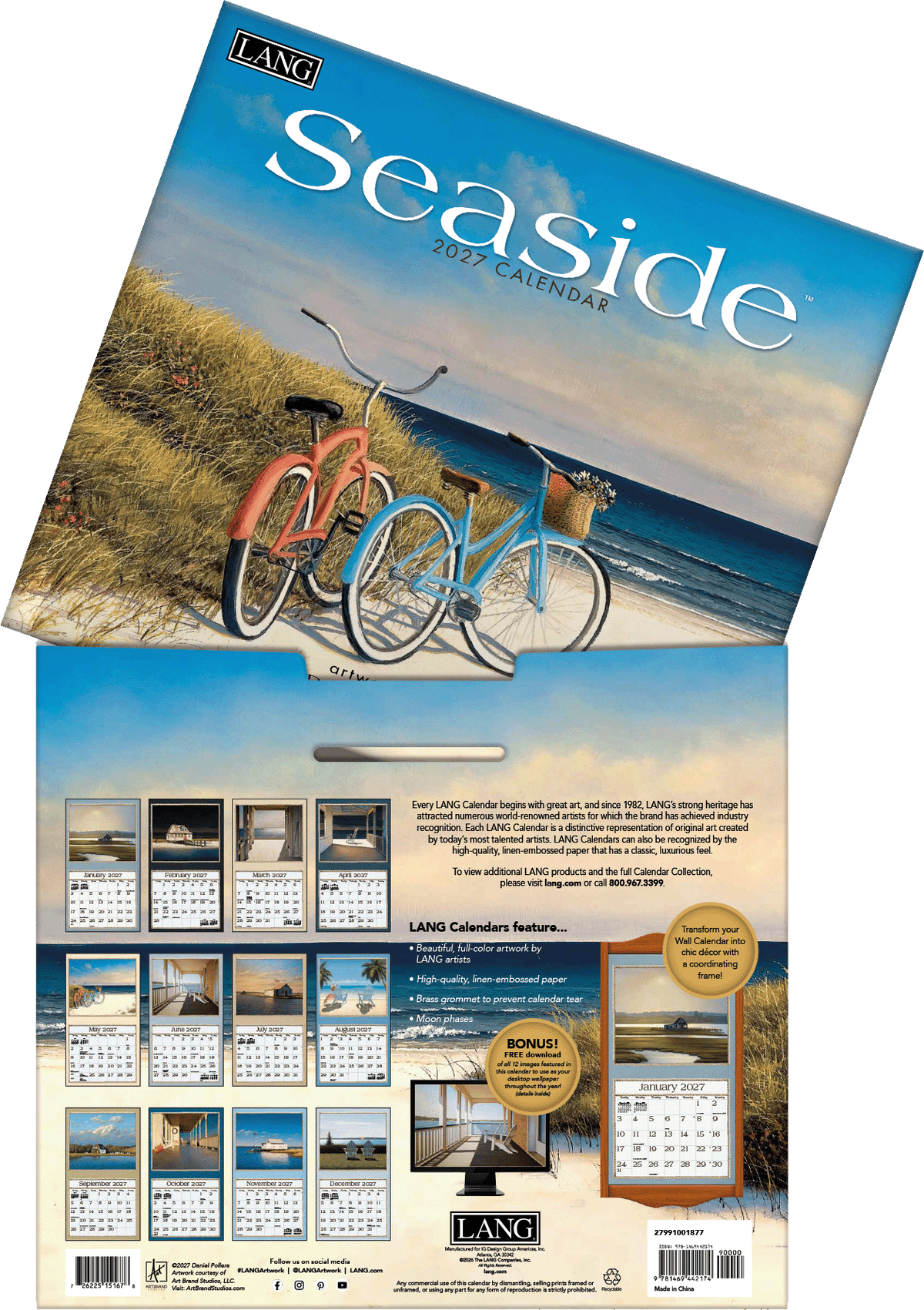 Seaside - 2027 Wall Calendar
