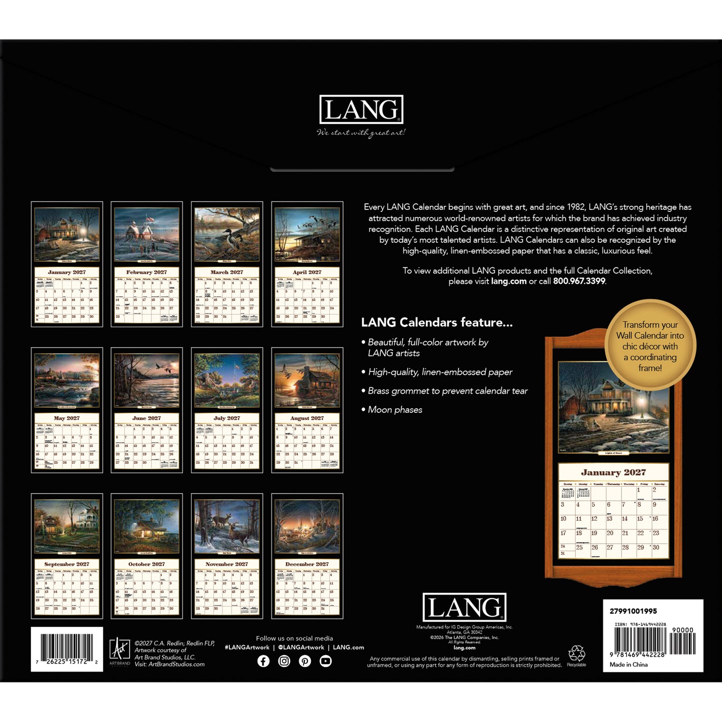 Terry Redlin - 2027 Wall Calendar