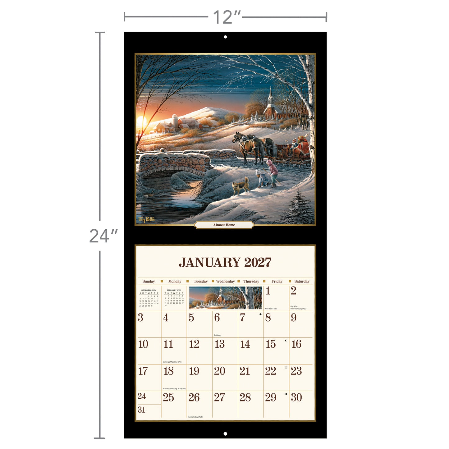 Terry Redlin - 12" x 12" 2027 Wall Calendar