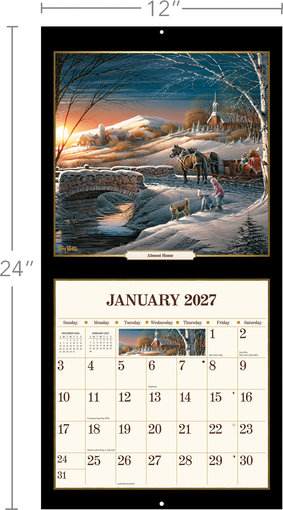 Terry Redlin - 12" x 12" 2027 Wall Calendar
