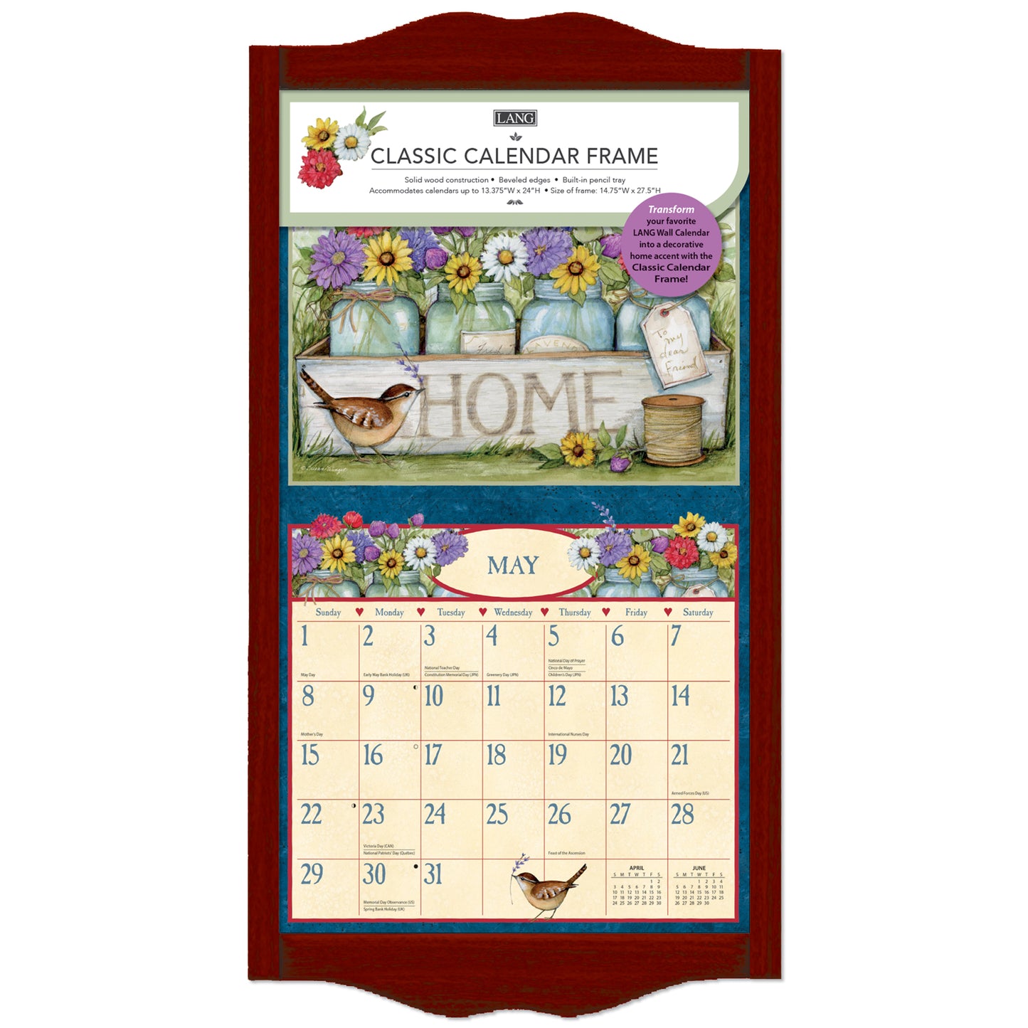 Vintage Red - Classic Calendar Frame