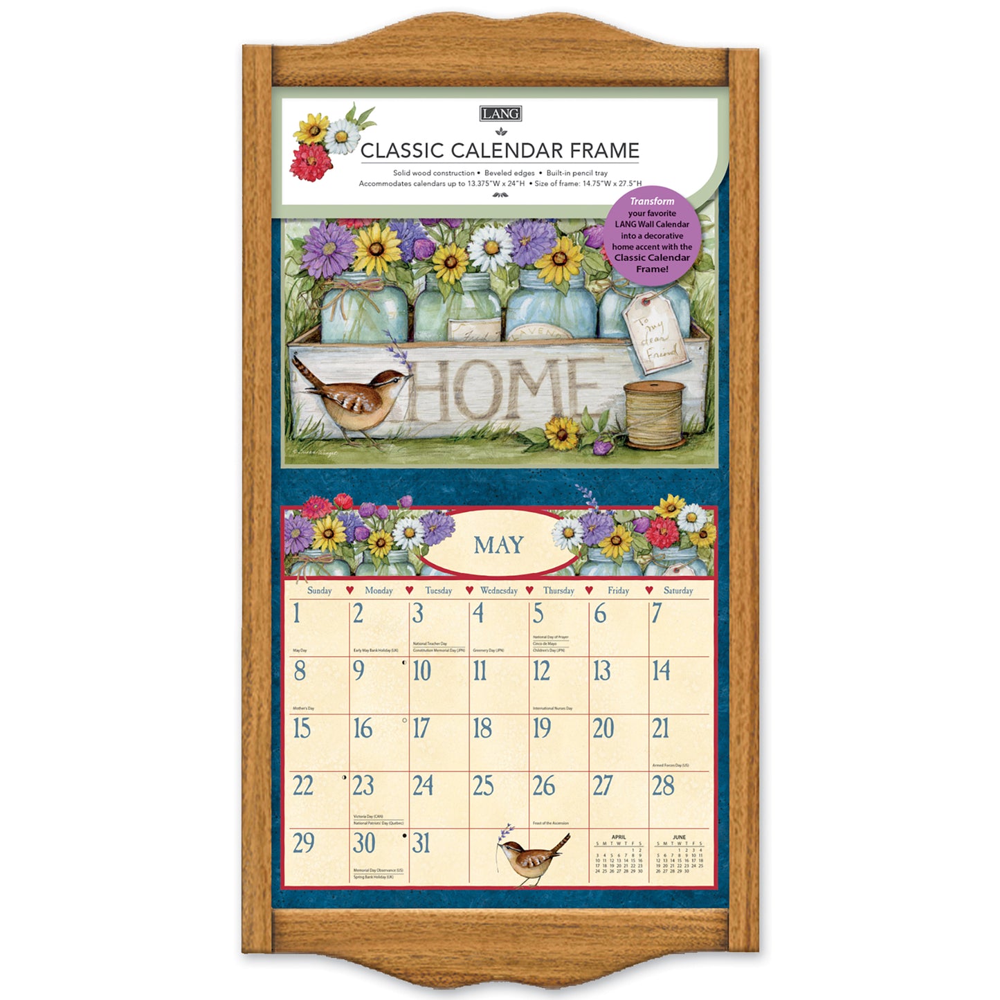 Oak - Classic Calendar Frame