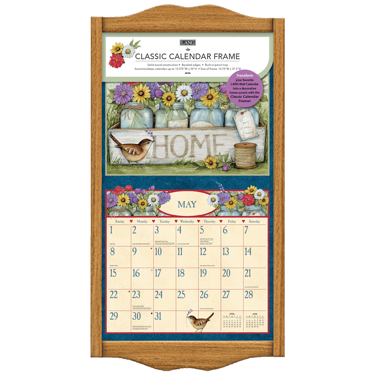 Oak - Classic Calendar Frame