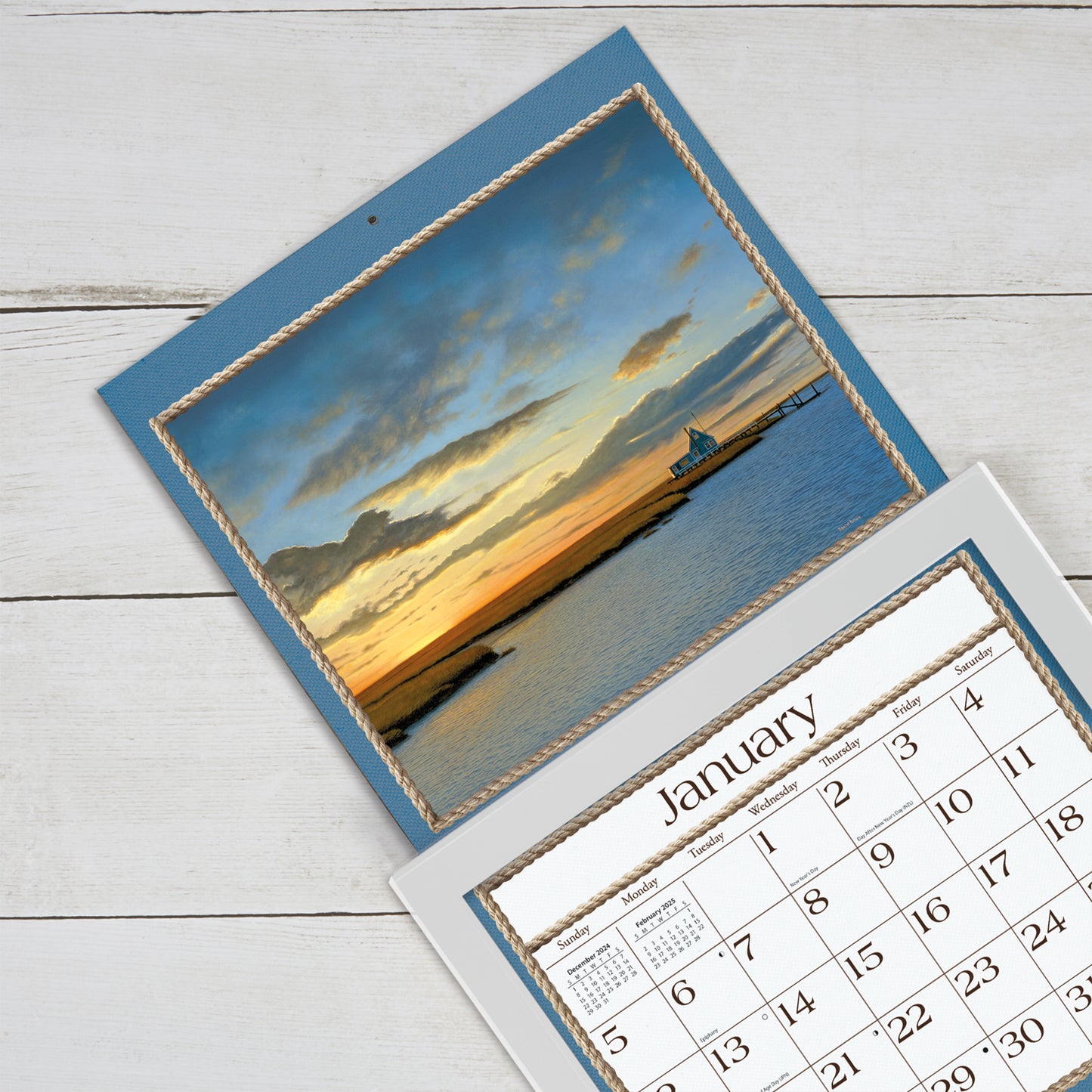 White - Contemporary Calendar Frame