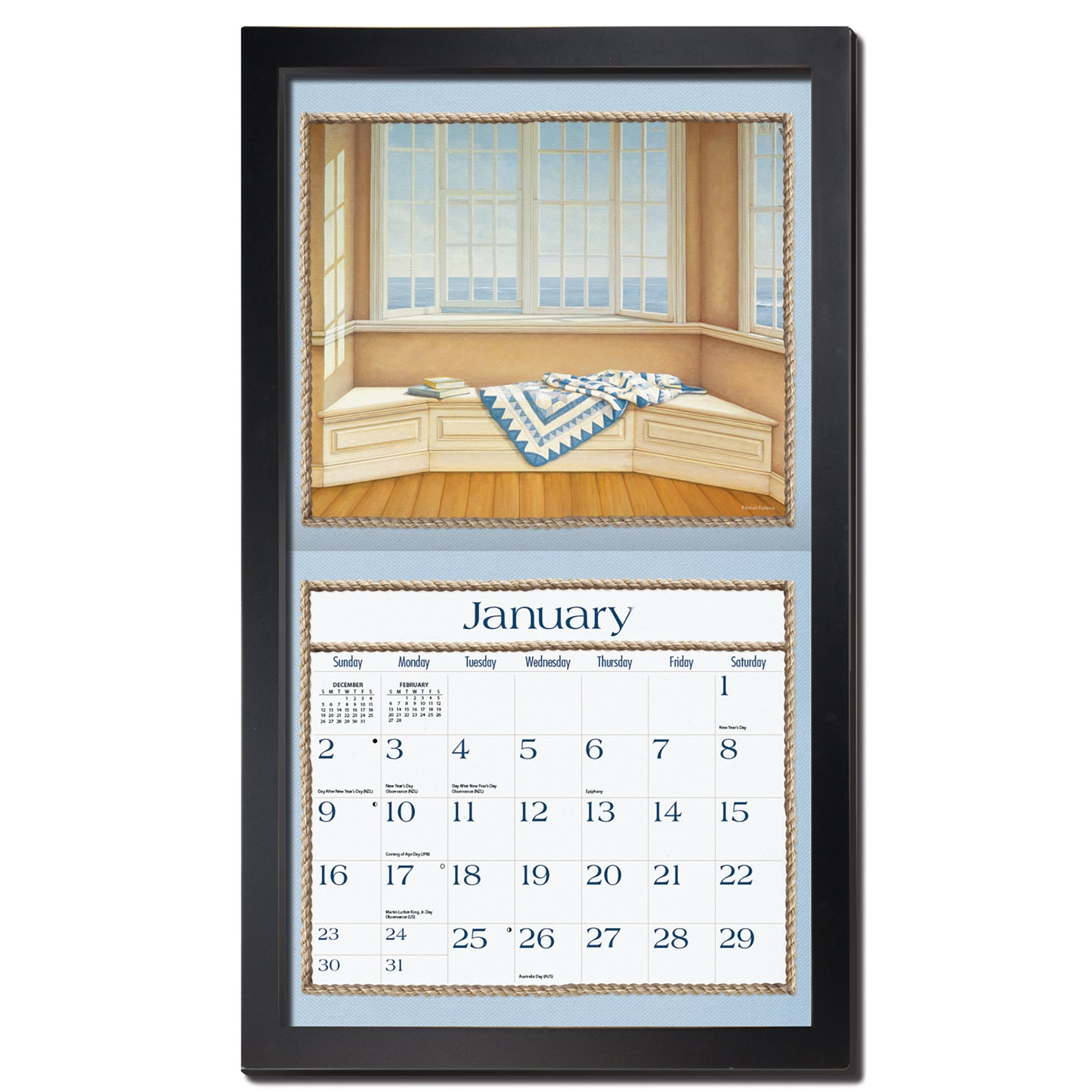 Black - Contemporary Calendar Frame